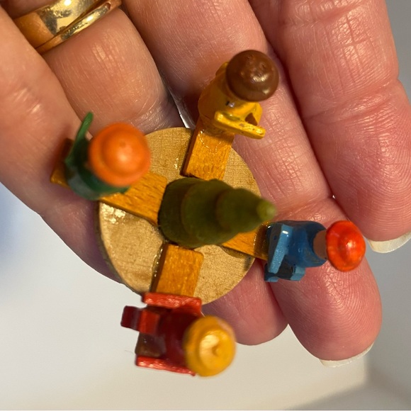 Miniature Wooden Playground with Children Made in Germany - Picture 7 of 12